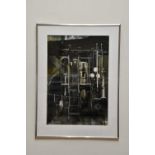 † EDNA LUMB; watercolour, 'Lily', mill engine, signed and dated 1974, 81 x 56cm, framed and glazed.