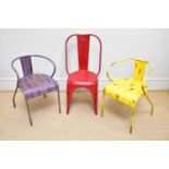 Three modern painted chairs (3)