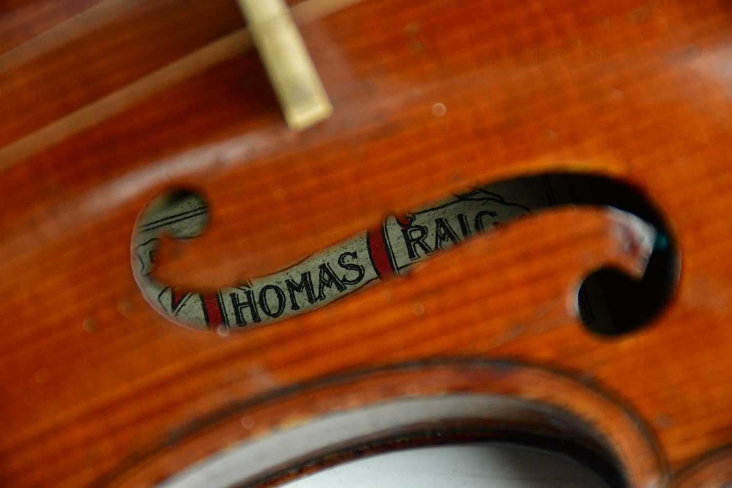 A three-quarter size violin, cased with two bows, three half size violins including one labelled for - Image 6 of 9