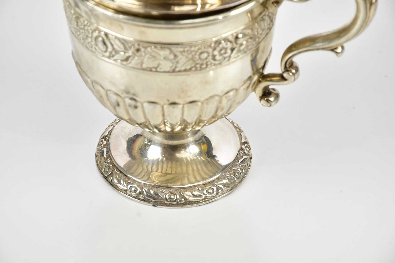 PITTAR & CO, CALCUTTA; a 19th century colonial silver cup and cover, the cover case with an open - Image 4 of 6