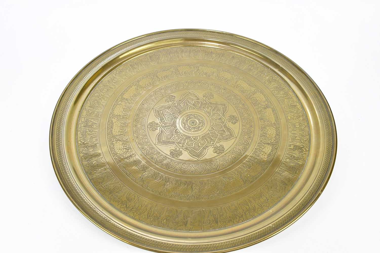 A Victorian papier-mâché and mother of pearl butler's tray of oval form with floral decoration, - Image 2 of 6