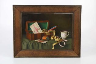 † GERALD NORDEN (1912-2000); oil on board, 'The Antique Box', signed lower right, 25 x 35cm,