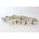 A collection of twenty-four 18th/19th century English porcelain coffee cans and cups, various