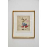 † ELYSE ASHE LORD (1900-1971); signed limited edition colour etching, 'Donkey Dance', 48/75,