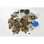 A miscellany of coins, mostly 20th century British, including some crowns.