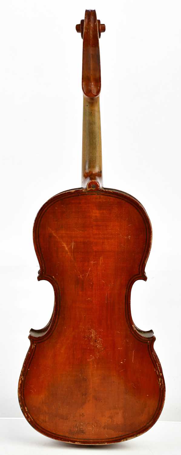 A full size German 'Maggini' violin with two-piece back length 36cm, cased. - Image 5 of 7