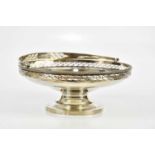 DOCKER & BURN LTD; a George V hallmarked silver pedestal bowl with swing handle, Birmingham 1924,