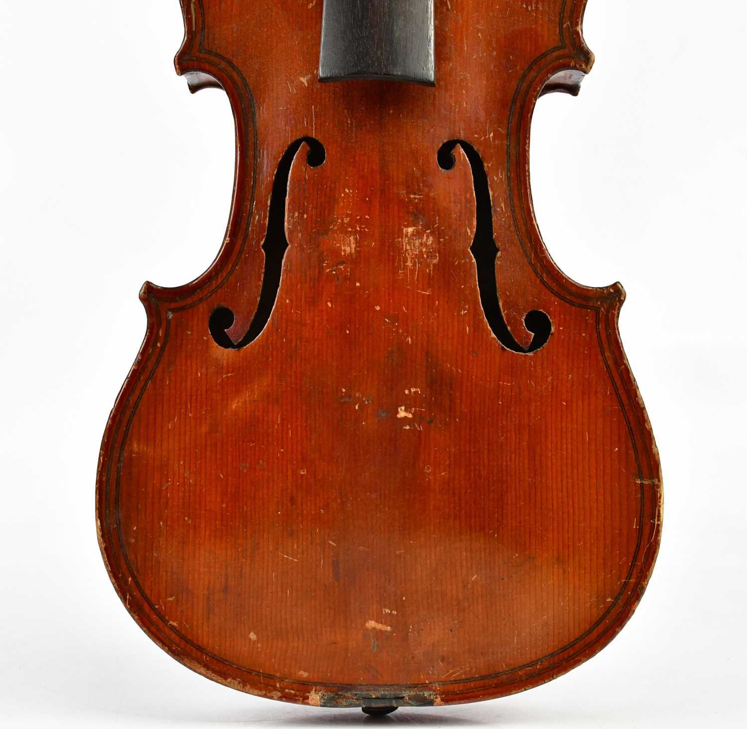 A full size German 'Maggini' violin with two-piece back length 36cm, cased. - Image 2 of 7