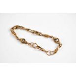 A 9ct yellow gold fancy link bracelet, approx weight 21.3g.