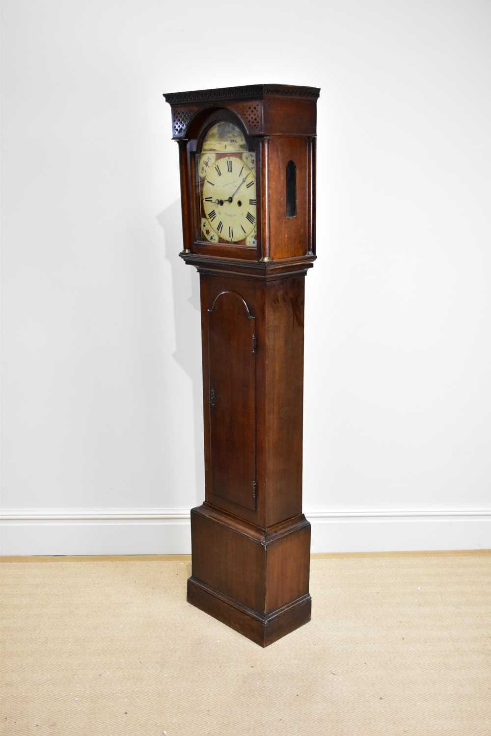 WILLIAM SMITH, LOANHEAD; an early 19th century Scottish eight day longcase clock, the painted dial