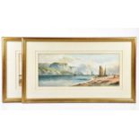 TOM SEYMOUR; a pair of watercolours, 'Coastline with Mountainous Scene' and 'Calm Waters by Castle