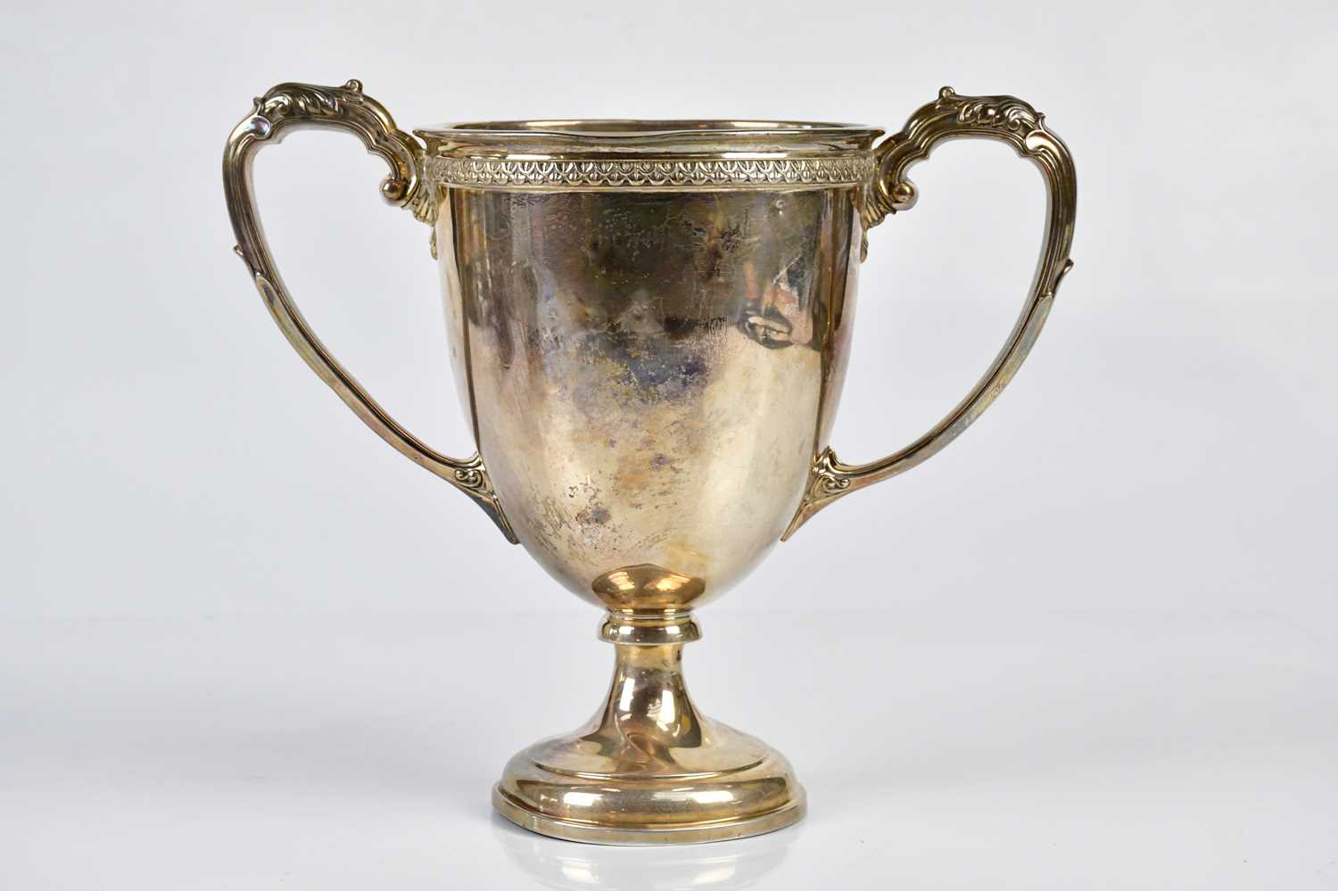 ADIE BROS LTD; a George V hallmarked silver twin handled pedestal trophy cup, inscribed 'George - Image 3 of 4