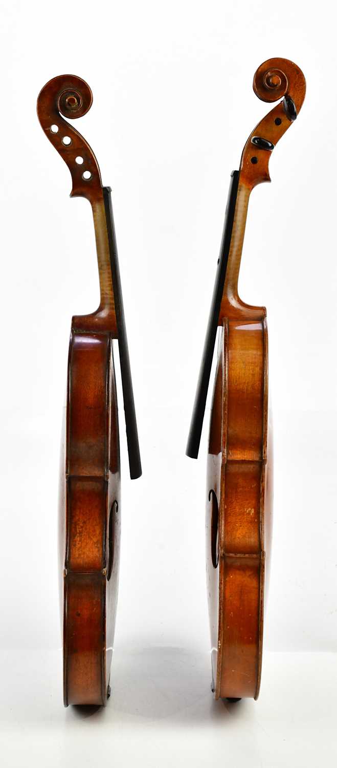 A three-quarter size 'Medio-Fino' violin with one-piece back length 33cm, with another three-quarter - Image 5 of 8