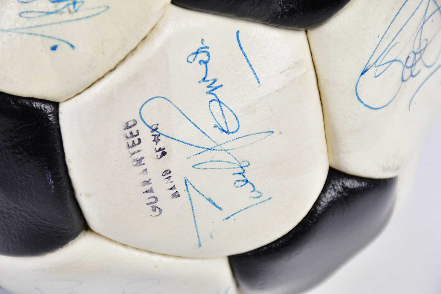 A signed football bearing various signatures including Pete Barnes. - Image 4 of 4