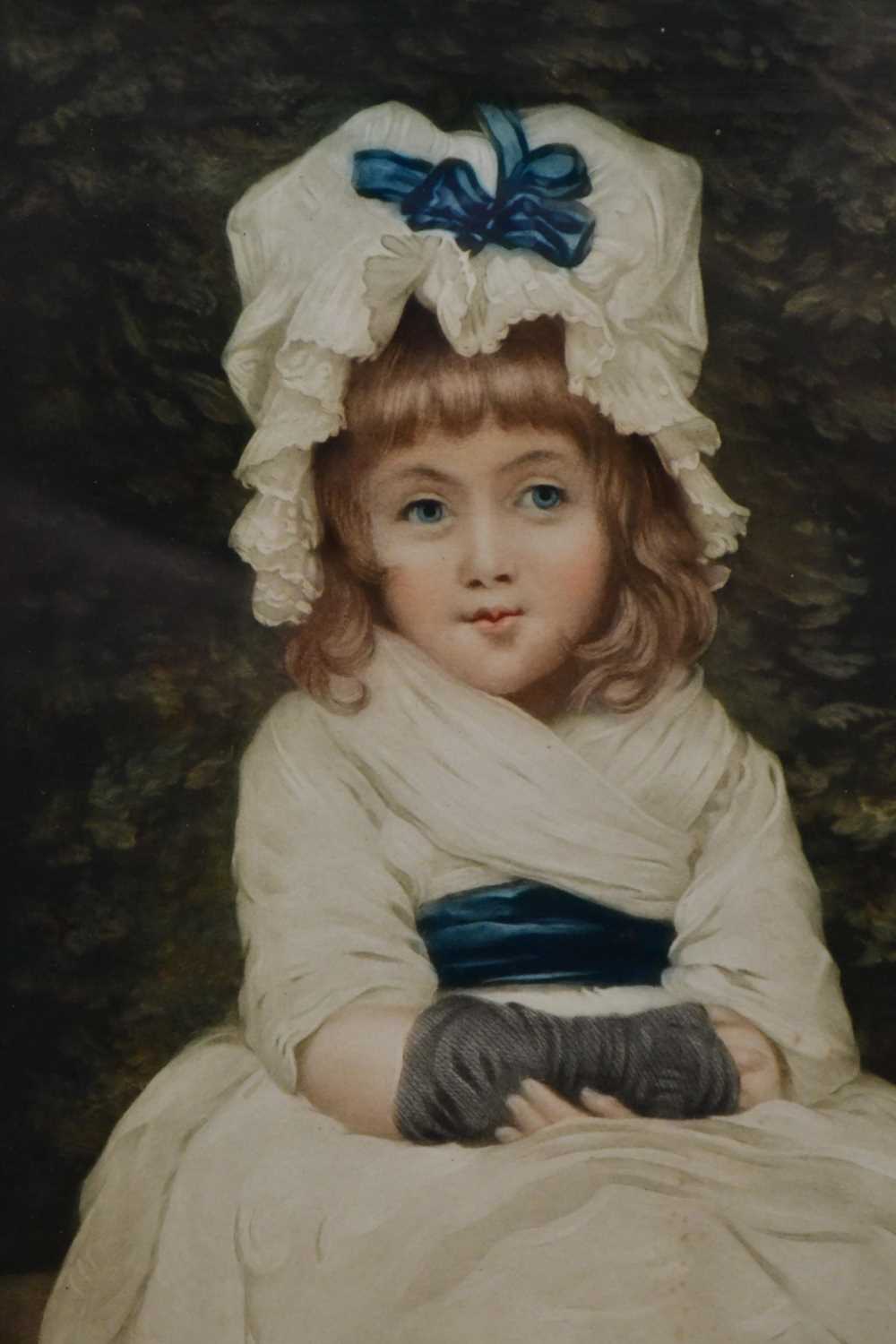 A pair of late 19th century coloured mezzotints, two portraits after Sir Joshua Reynolds, - Image 2 of 3