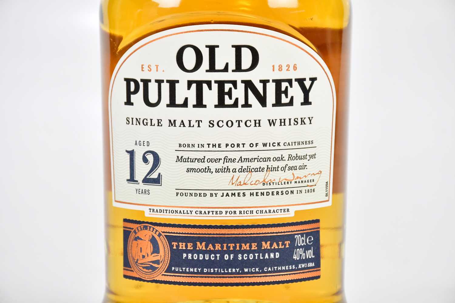 WHISKY; a bottle of Old Pulteney Single Malt Scotch Whisky, Aged 12 Years, 40%, 70cl. - Bild 3 aus 5