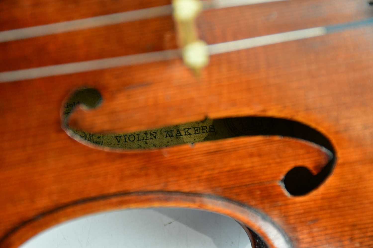 JAMES HARDIE & SONS; a full size Scottish violin with two-piece back and interior label 'Made by - Image 9 of 16