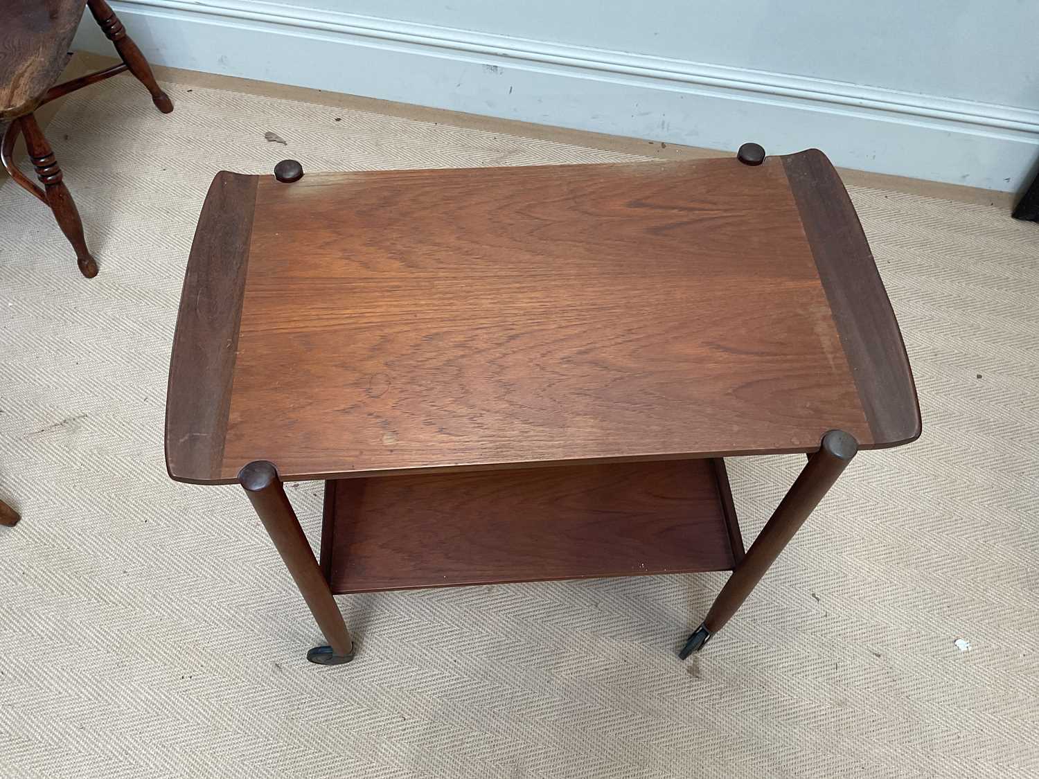 A mid 20th century teak two tier trolley, with detachable top, height 71cm, width 80cm, depth 47cm. - Image 2 of 2