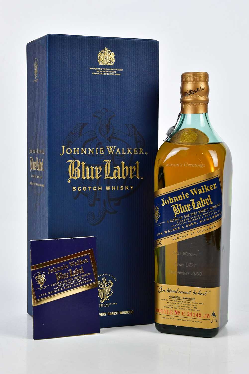 WHISKY; a Johnnie Walker Blue Label 1990s Christmas gift set comprising a bottle of Johnnie Walker - Image 5 of 9