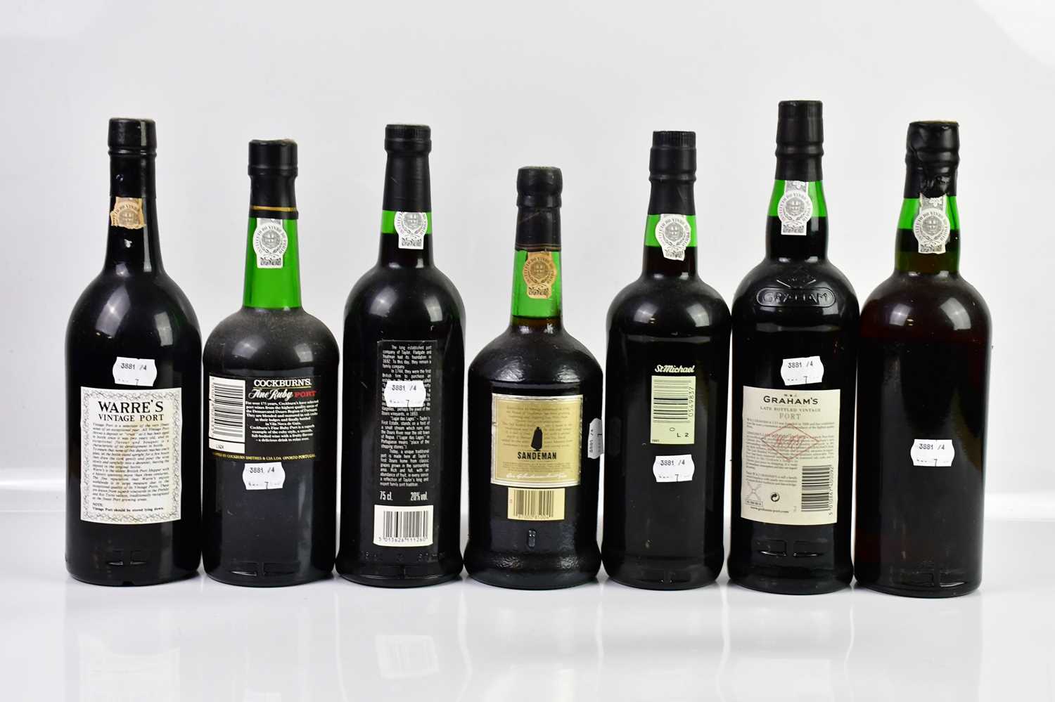 PORT; seven bottles including Warre's 1985 vintage port, 20%, 75cl, a bottle of Kopke LBV 1988, - Image 2 of 2