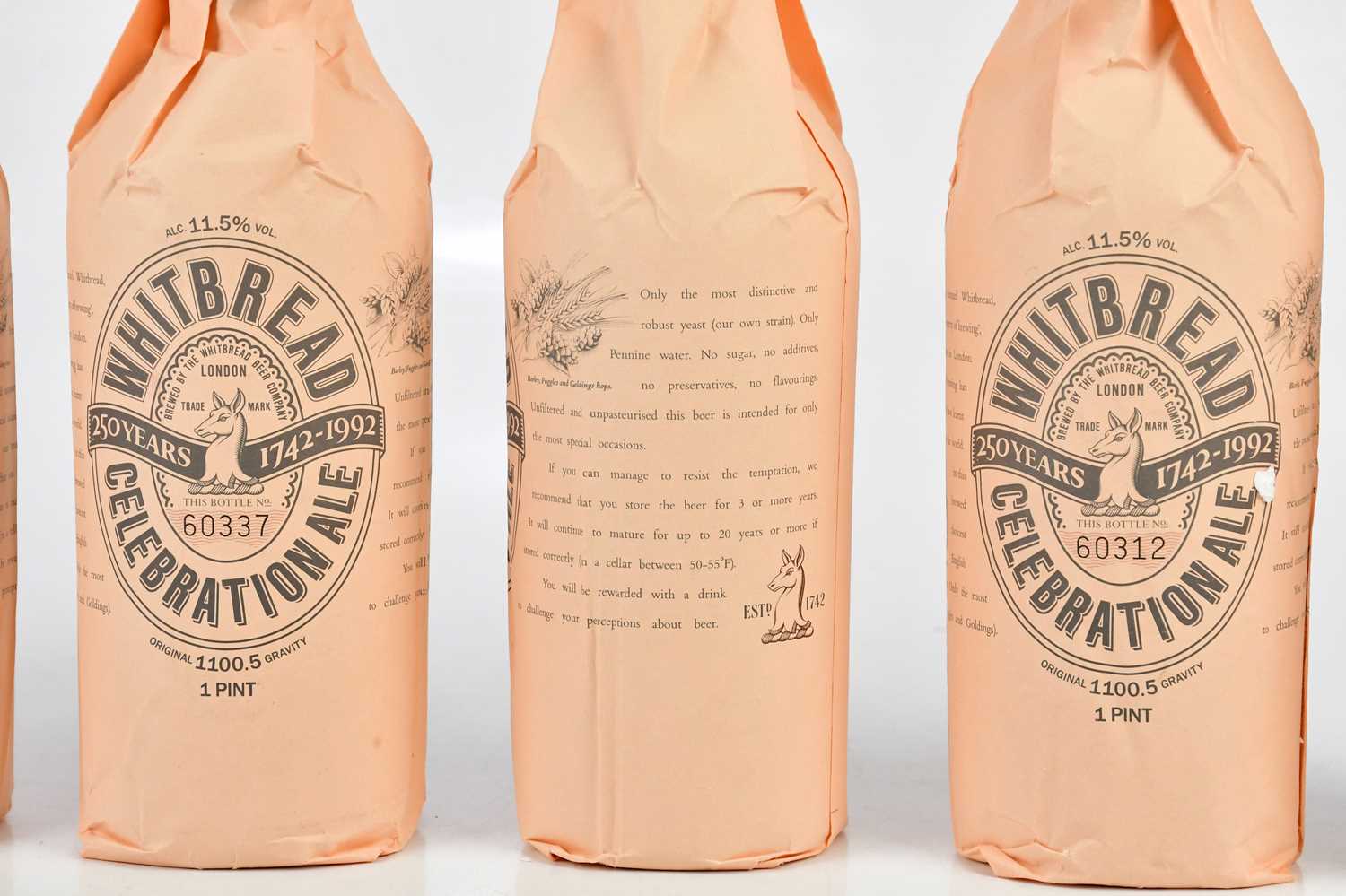 WHITBREAD; a collection of seven sealed Celebration Ale pint bottles, 11.5% vol. - Bild 6 aus 6