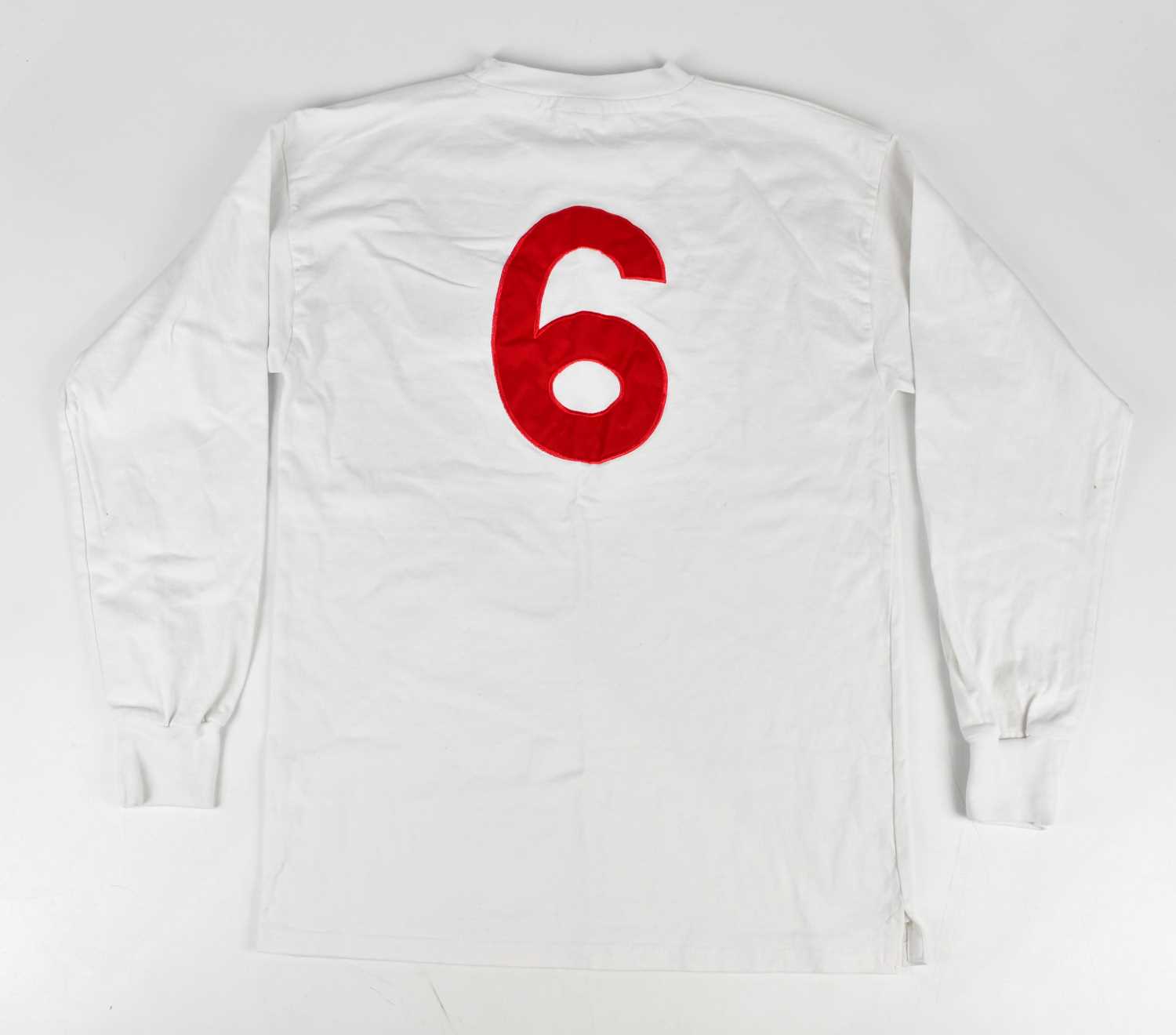 ENGLAND; a Top Scorers retro style football shirt, signed to the front Greaves, Kane, Owen, - Image 3 of 3