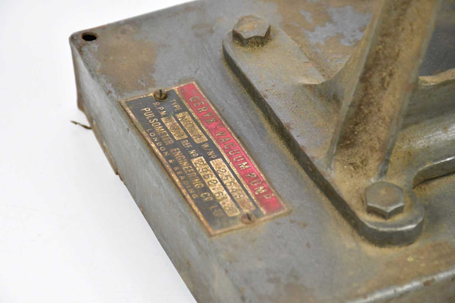 PULSOMETER ENGINEERING CO LTD; a 'Geryk' vacuum pump, with label for Griffin & George Ltd, height - Image 3 of 6
