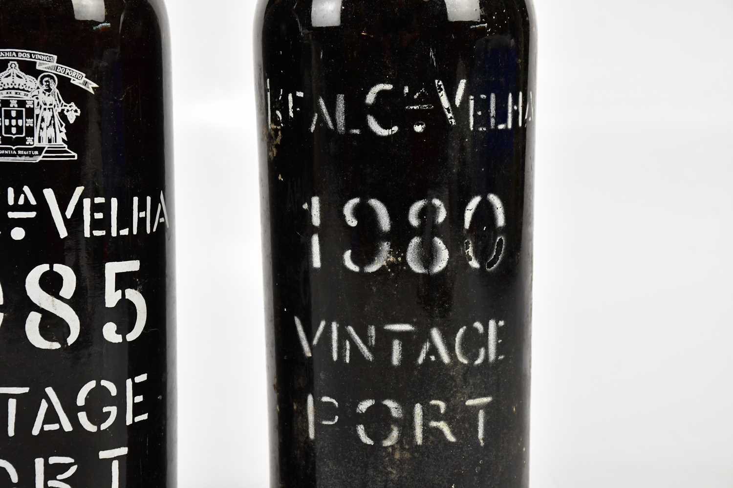 PORT; two bottles of Real Companhia Velha, 1980 and 1985, 75cl, 20% vol. - Image 3 of 3