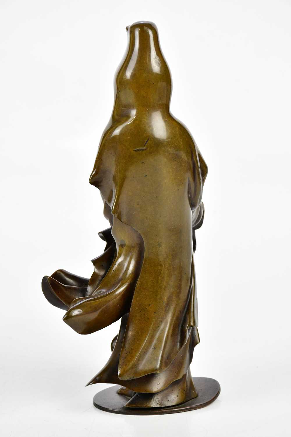 An early 20th century bronze figure of Guan Yin, height 23cm, - Image 5 of 7