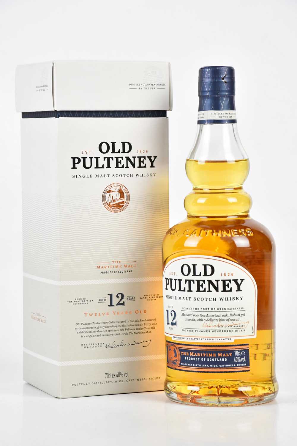 WHISKY; a bottle of Old Pulteney Single Malt Scotch Whisky, Aged 12 Years, 40%, 70cl. - Bild 5 aus 5