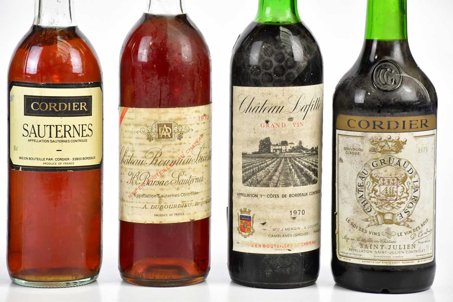 RED WINE: a bottle of Chateau Lafitte Grand Vin 1970, a bottle of Chateau Roumieu Lacoste 1970, a - Image 3 of 3