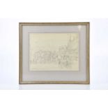 † HARRY RUTHERFORD (1903-1985); pencil drawing, 'Great Yarmouth', signed, dated 1933, 22 x 29cm,