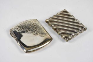 WILLIAM NEALE; a Victorian hallmarked silver cigarette case with cast linea decoration, Chester