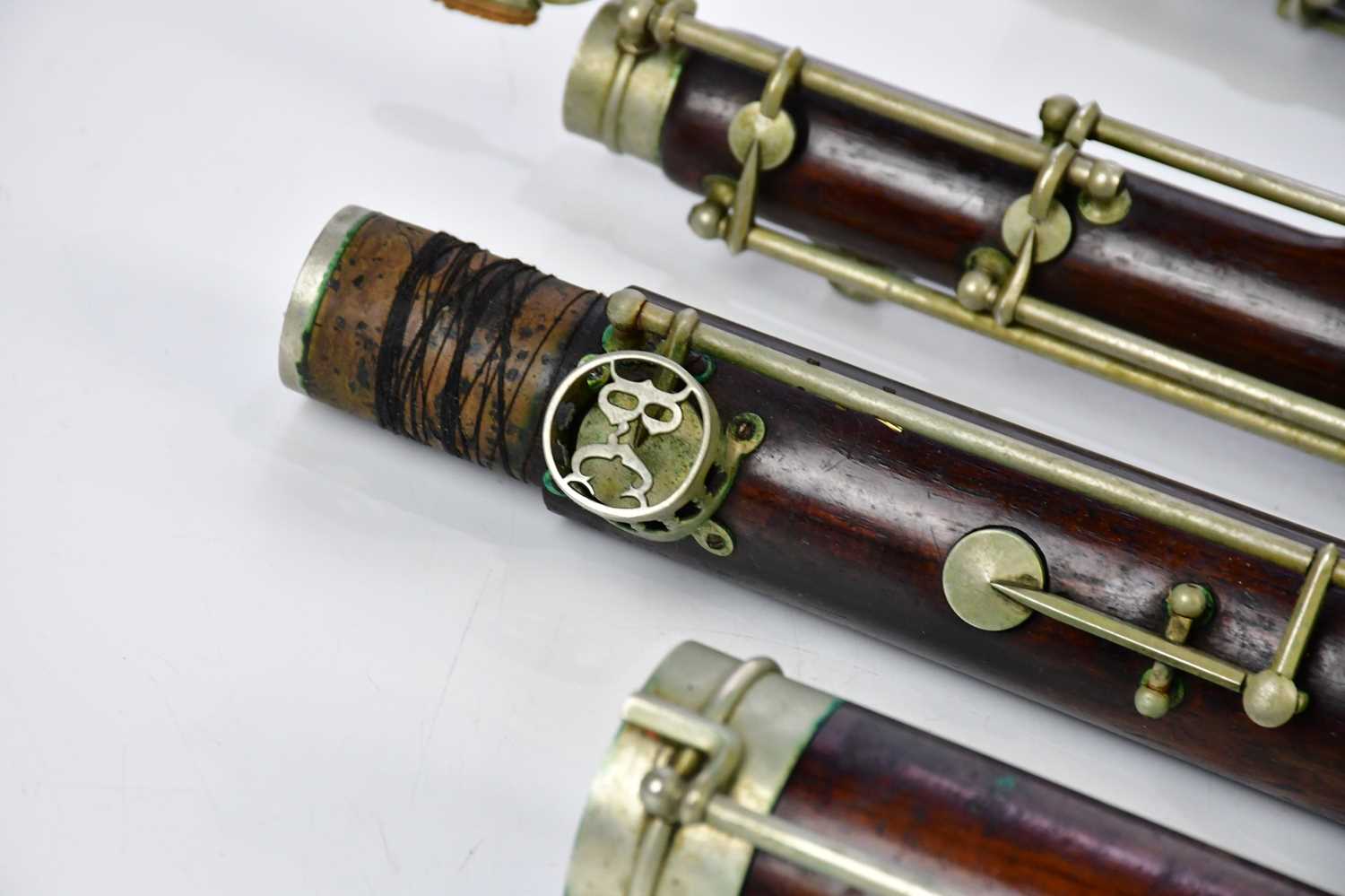 BUFFET CRAMPON, PARIS; a late 19th/early 20th century rosewood bassoon with nickel mounts, cased. - Image 2 of 4