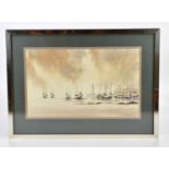 † GEORGE ALLEN; watercolour, harbour scene, signed lower right, 31 x 52cm, framed and glazed.