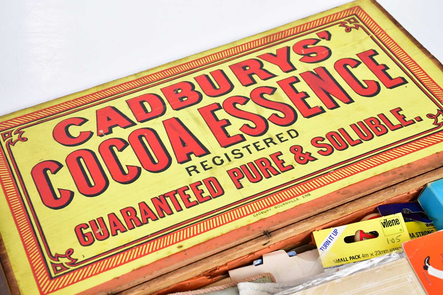 CADBURY COCOA ESSENCE; a vintage chocolate box, with another larger for Brooke’s Soap, length - Image 3 of 4