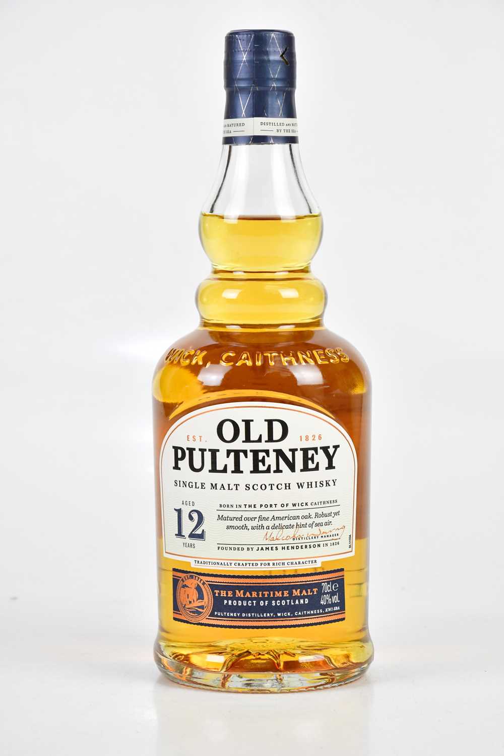 WHISKY; a bottle of Old Pulteney Single Malt Scotch Whisky, Aged 12 Years, 40%, 70cl.