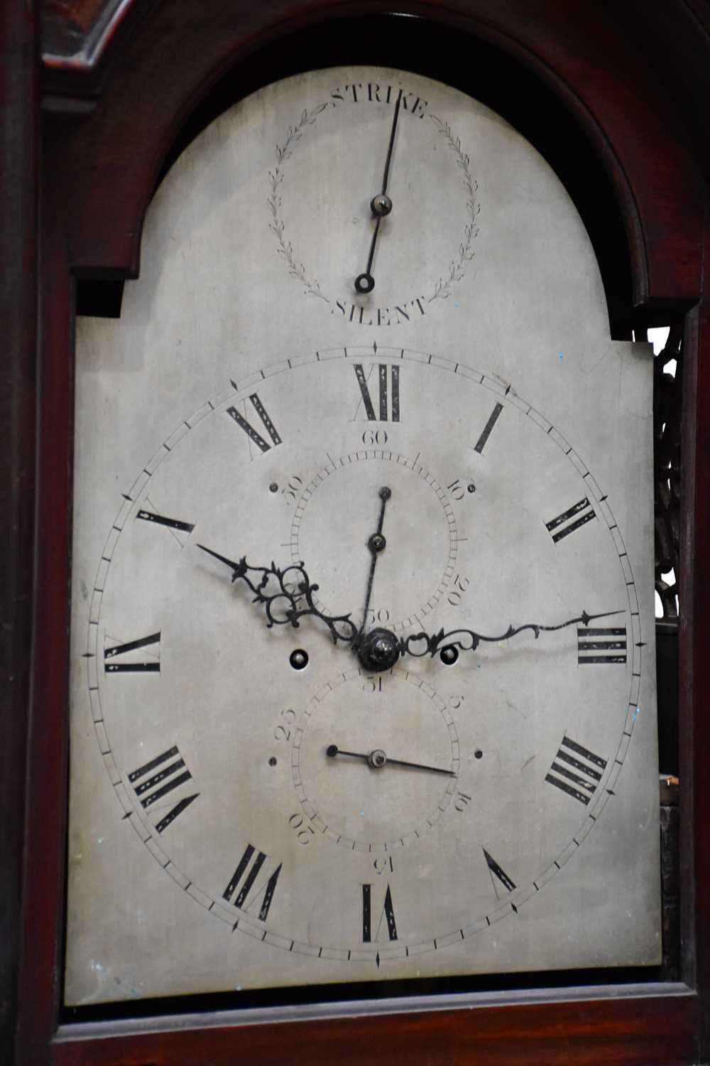 A 19th century mahogany cased eight day longcase clock, with possible replacement silvered dial - Image 3 of 4