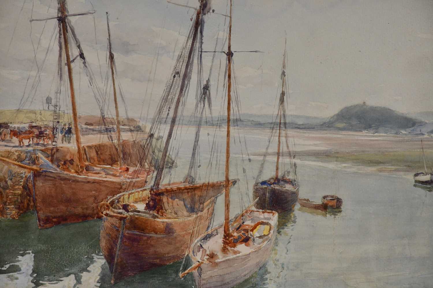 † HENRY JARVIS; watercolour, moored boats, signed lower right, together with further watercolour - Bild 2 aus 6