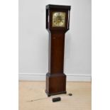 JAMES CLAYTON MARPLE; an 18th century thirty hour longcase clock, the applied silvered chapter