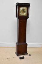 JAMES CLAYTON MARPLE; an 18th century thirty hour longcase clock, the applied silvered chapter