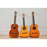 Three acoustic guitars comprising Raimundo, cased, Herald model no. HL34 and Nanyo (3).