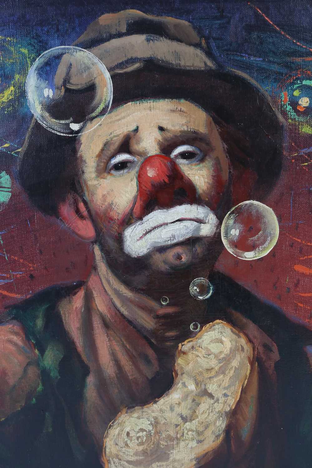 † RUFINO 'CEBAL' CEBALLOS (1907-1970); oil on canvas, 'Sad Clown', signed lower right, 45 x 38cm, - Image 2 of 4