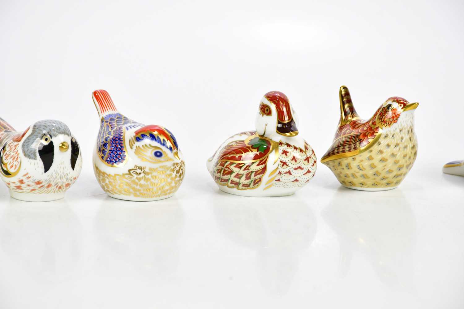 ROYAL CROWN DERBY; nine animal form paperweights modelled as birds including 'Bakewell Duckling', ' - Image 3 of 5