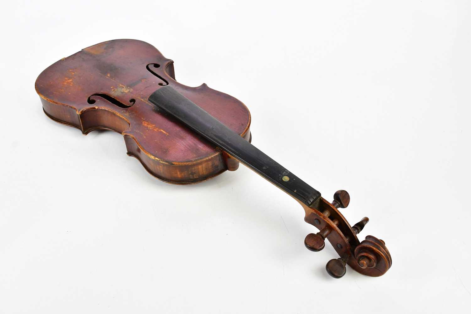 A full size German violin with one-piece back length 35.5cm, unlabelled, cased. Condition Report: - Image 7 of 7
