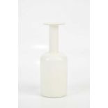 OTTO BRAUER FOR HOLMEGAARD; a white opal glass 12" gulvvase vase, height 24.5cm. Condition Report: