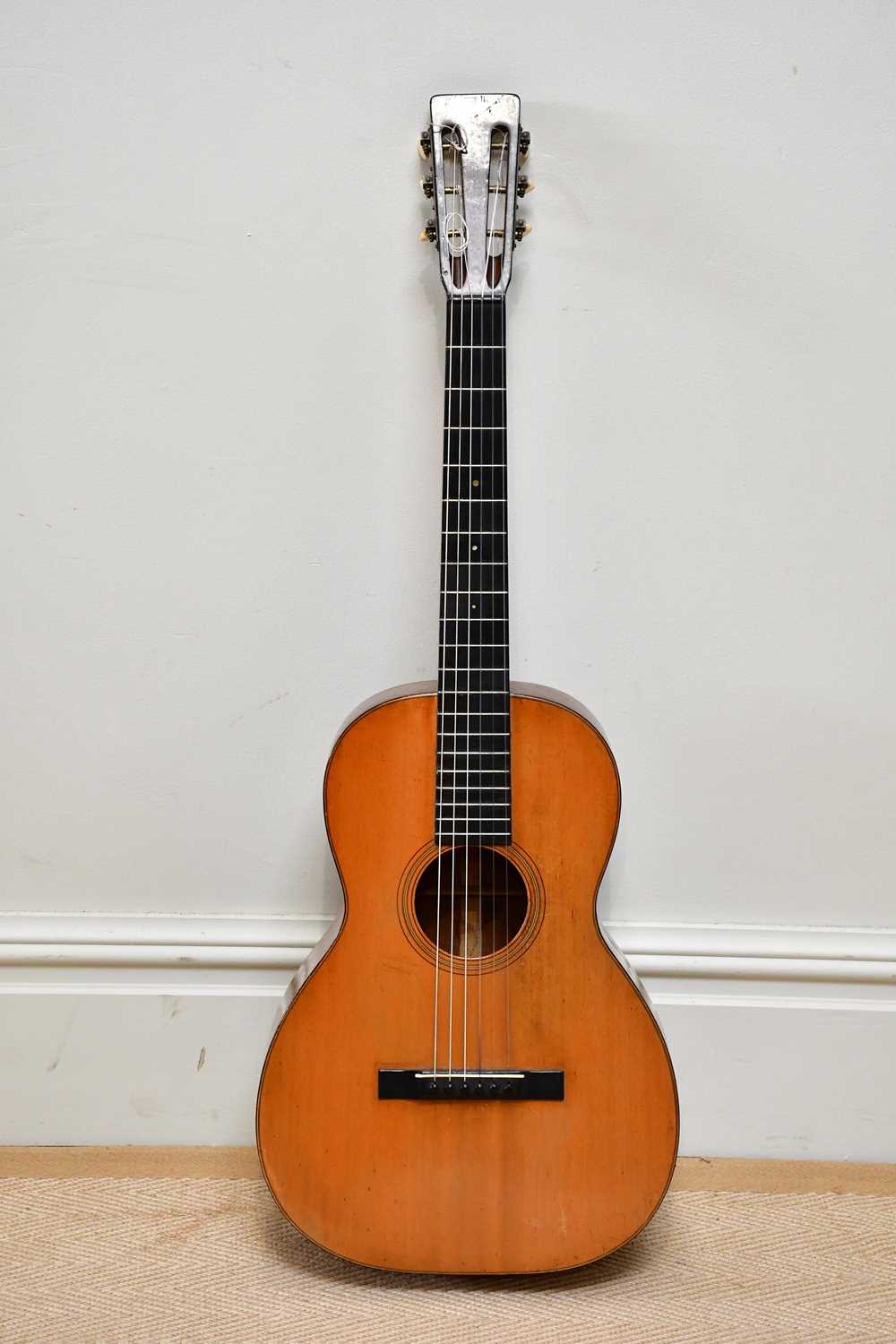 C F MARTIN; a 1927 model 0-18 acoustic guitar with mahogany neck, back and sides, serial number