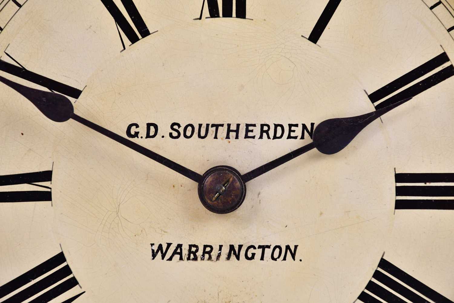 G D SOUTHERDEN, WARRINGTON; a small sized 19th century station type wall clock of circular form, the - Image 2 of 4