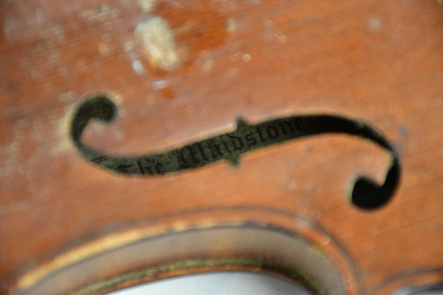 JOHN G MURDOCH & CO LTD; a full size 'Maidstone' violin with two-piece back length 36cm, with a - Image 8 of 15