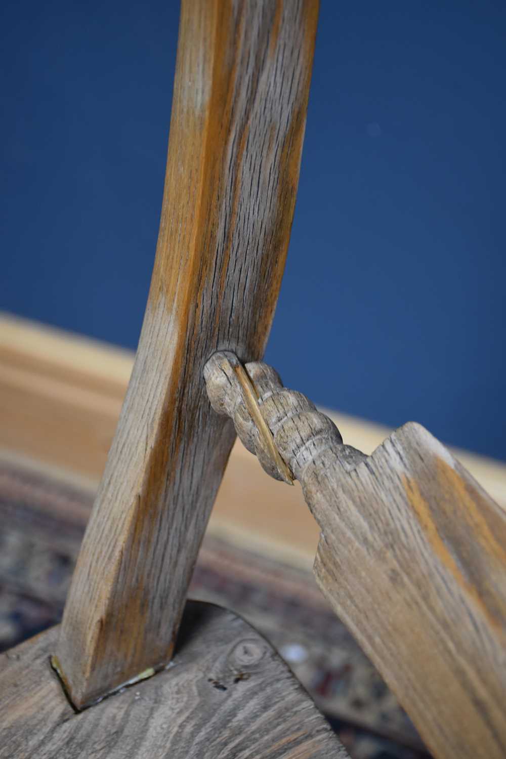 An old pine Davenport style desk, height 105cm, width 95cm, depth 48cm, together with a pine high - Image 3 of 4